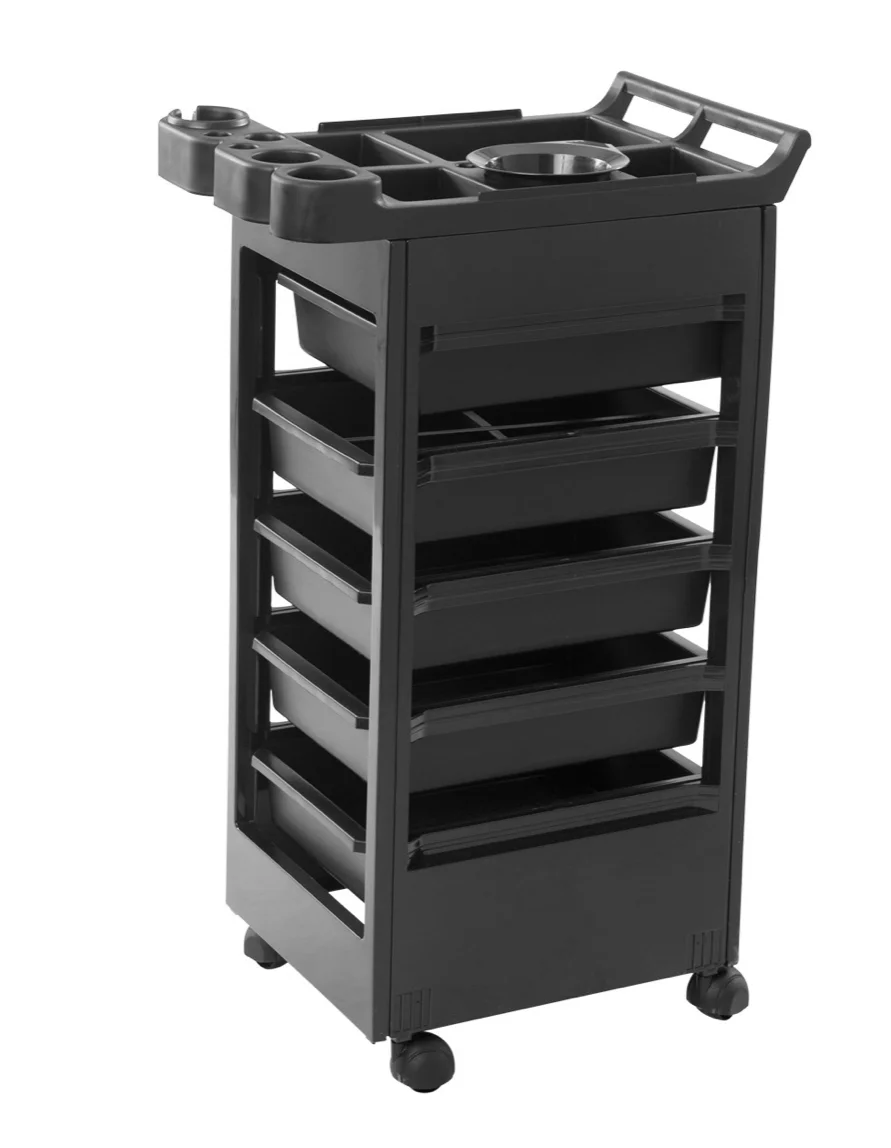 

Barber Salon Hairdressing Beauty Lockable Trolley Storage Hair Salon Trolley Cart