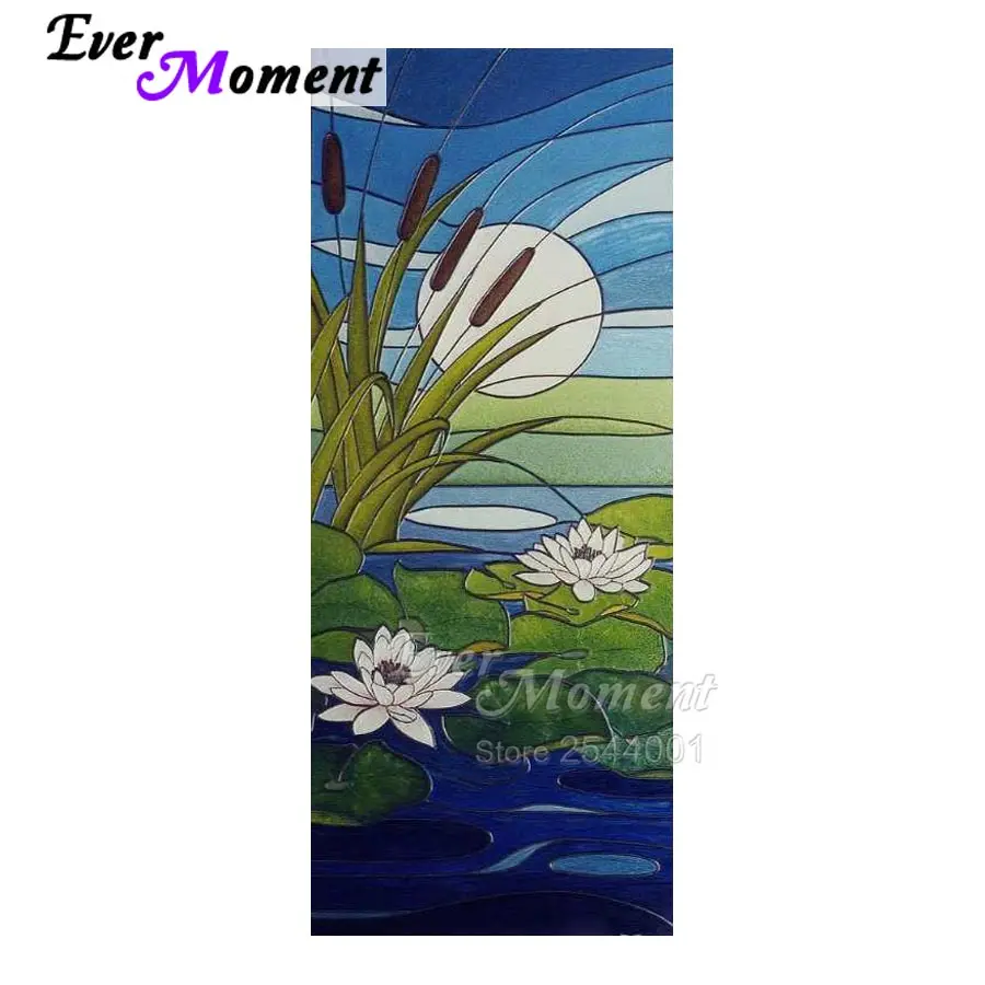 Ever Moment 3D Daimond Painting Lotus Lily Water Diamond Embroidery Flower 5D DIY Diamond Painting Full Drill Resin ASF875