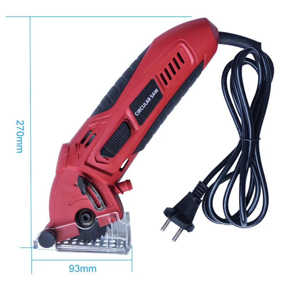 400W 3400 rpm Mini Electric Circular Saw Kit Multifunctional Cutting Machine Set DIY Blades Guide Ruler Woodworking Tool