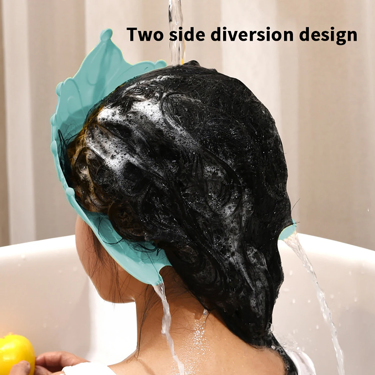 Baby shampoo cap Waterproof ear protector Children\'s shampoo cap water shield Silicone shower cap crown