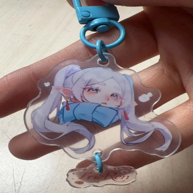 Anime Frieren: Beyond Journey's End Acrylic Keychain Cartoon Character Pendant Keyring  Backpack Decoration Pendant  Gift