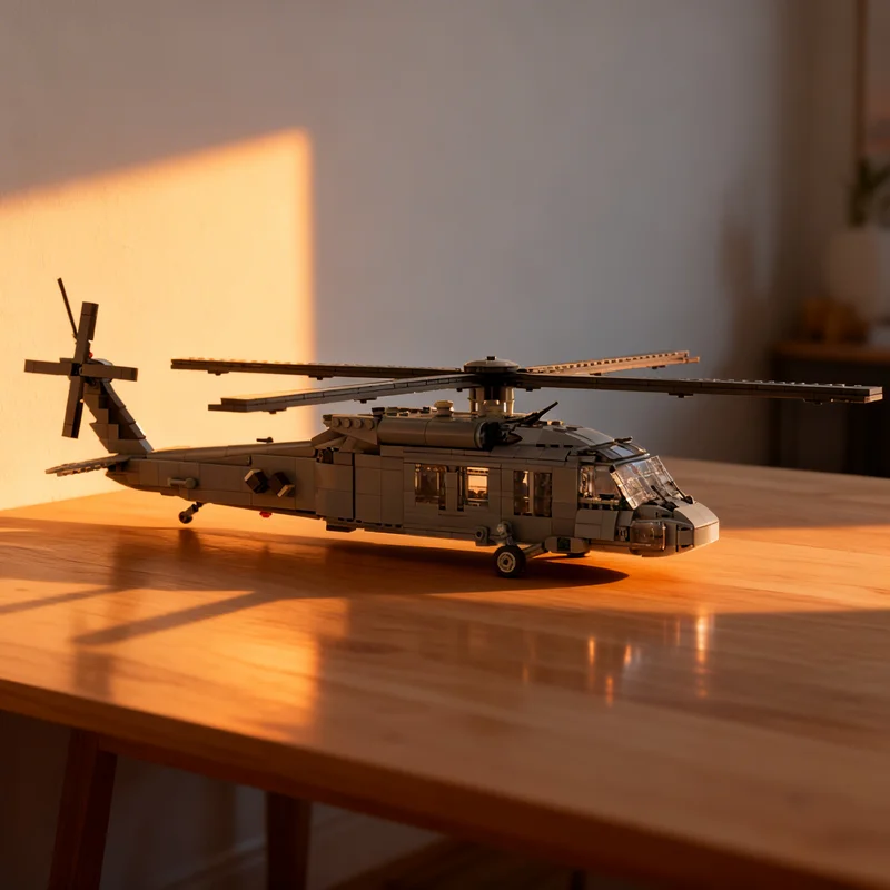 951-pz-moc-sikorsky-uh-60-black-hawk-1-creator-expert-modellino-da-costruire-giocattolo-regalo-creativo-espositivo-da-collezione-premium-per-scrivania