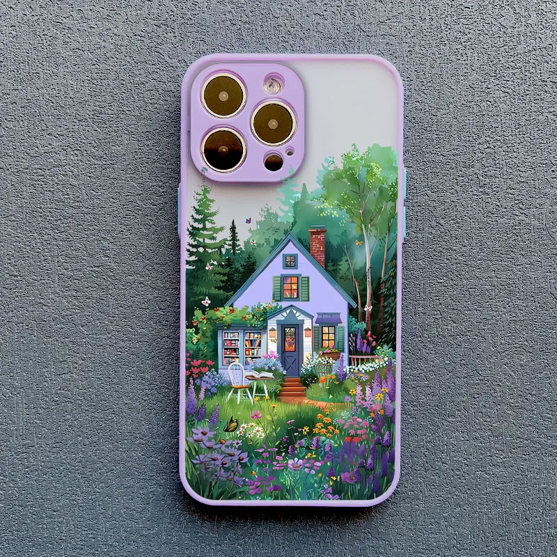 Wunderschöne Natur-Wald-Baum-Buchhandlung Handyhülle für iPhone 14 13 12 11 Pro Max 17 15 16 Pro Max 14 Plus Mini XS X XR Schutzhüllen – Detail 2