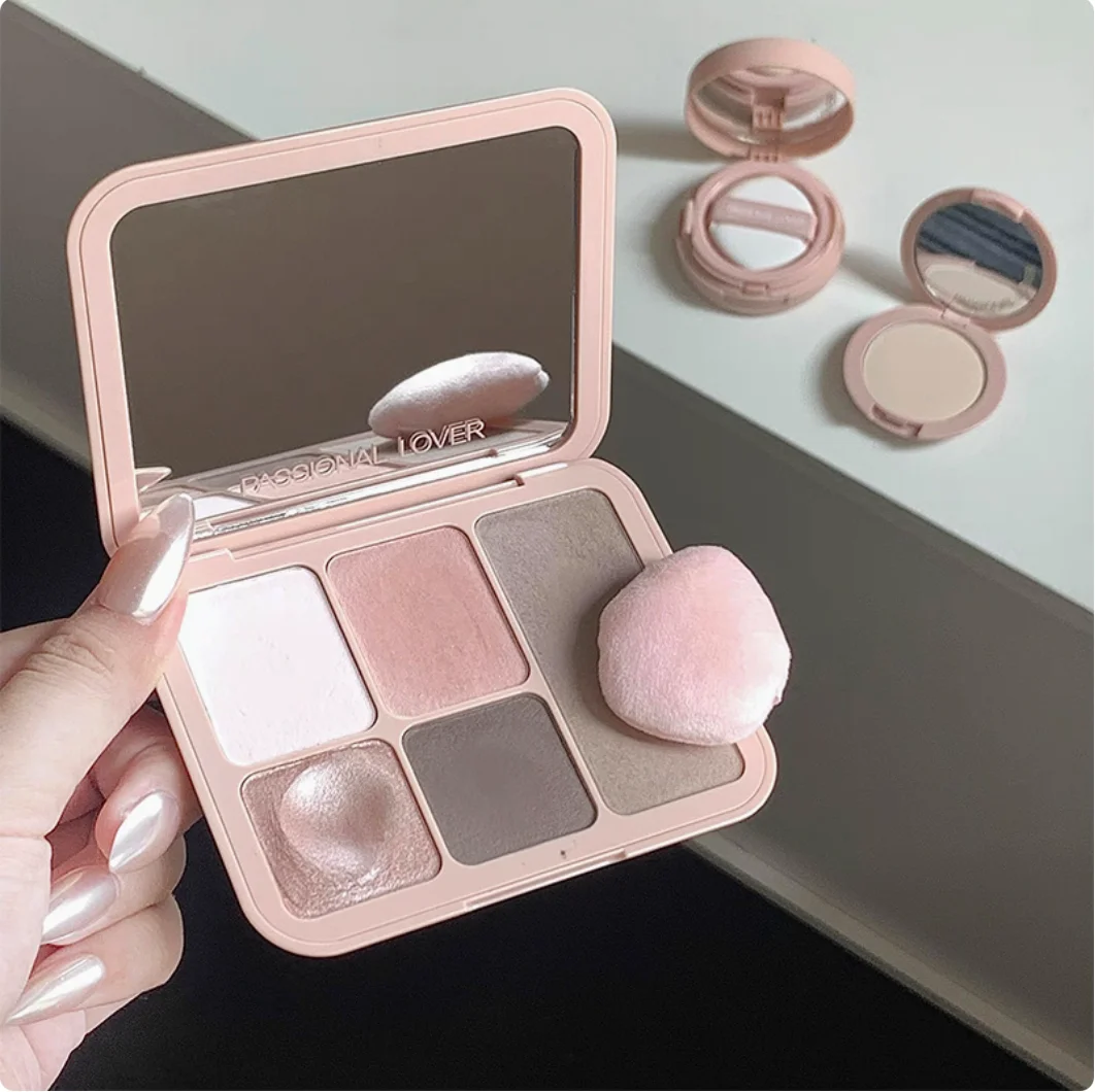 Amante da paixão PL Escultura Contorno Paleta Sombra/Fard/Resaltador Versátil Multiuso Maquiagem Facial Cosméticos
