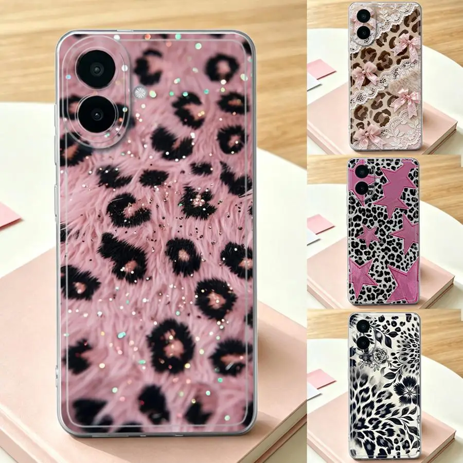 Pink Glitter Leopard Case for Samsung Galaxy A54 A15 A36 A13 A33 A52 A25 A57 A14 A16 A55 A23 A56 A27 A52 A31 A34 A35 A26 A24