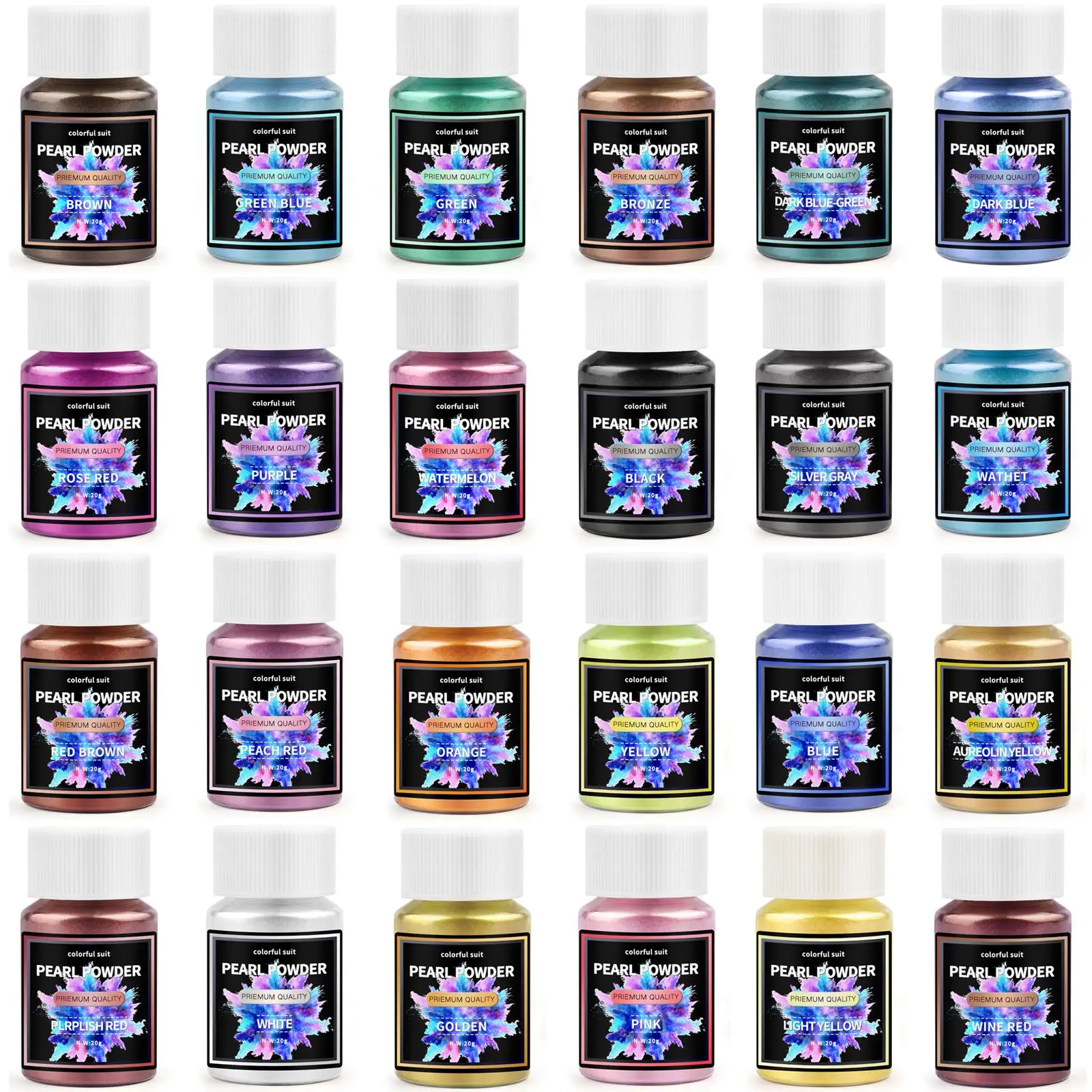 20ml Cosmetic Grade Pearlescent Natural Mica Mineral Powder Epoxy Resin Dye Pearl Pigment DIY Jewelry Crafts Making Accessories - view 2