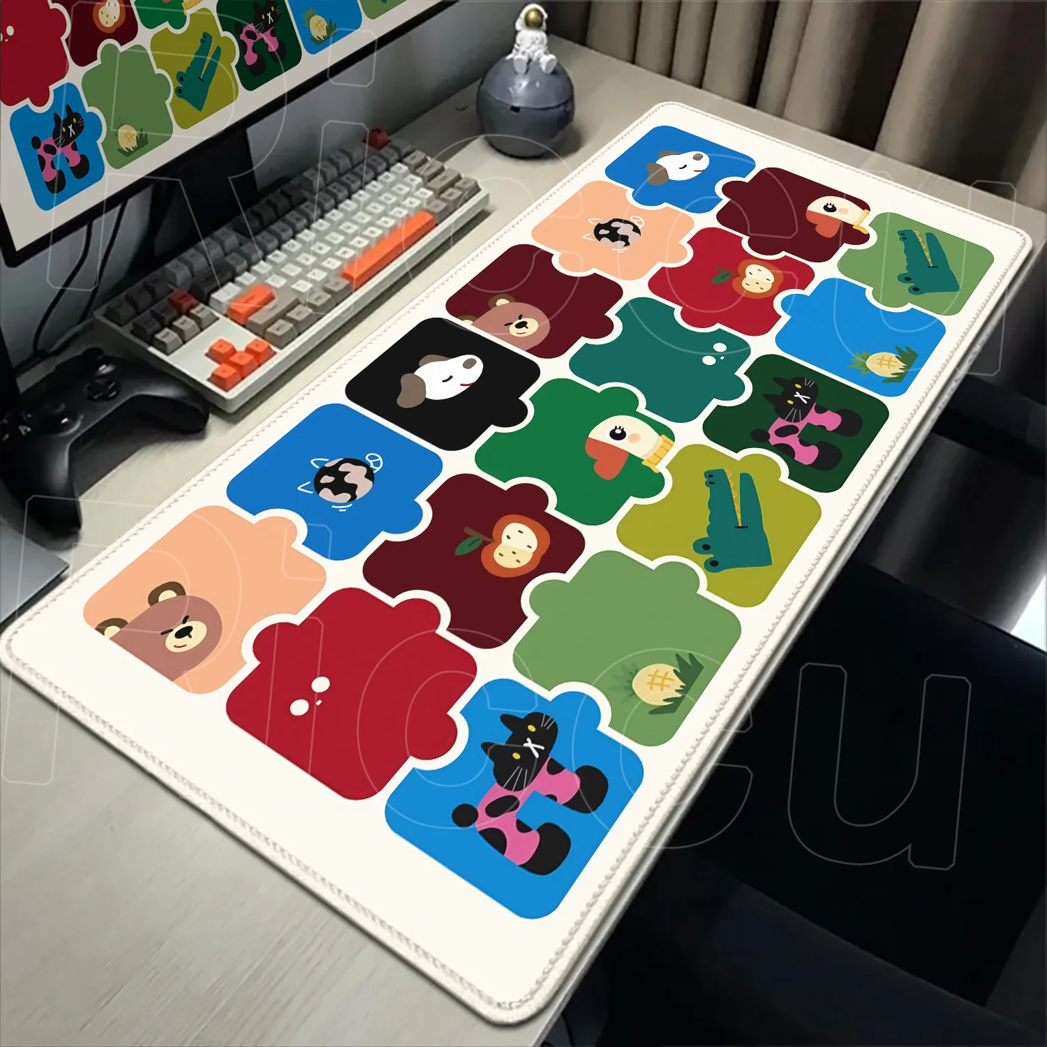 HD Cartoon Puzzle Mouse Pad Non-slip Placemat Office Mats XXL Gaming 40x90cm Desk Mat PC Mousepad Gamer Keyboard Computer Carpet