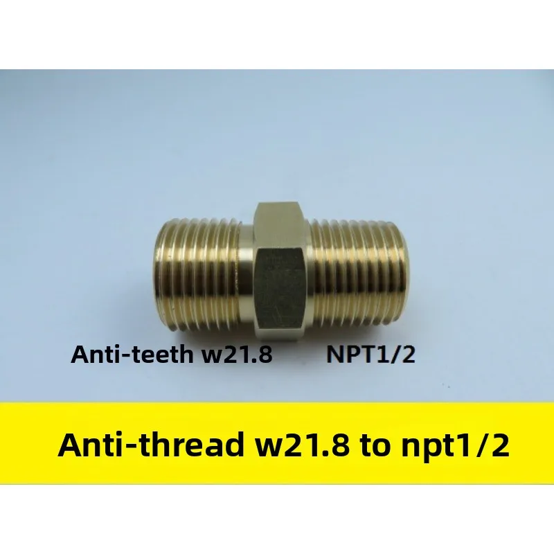 W21.8 Reverse Thread To NPT1/2 Gas Cylinder Adapter Oxygen Nitrogen Argon Pressure Reducer Connector