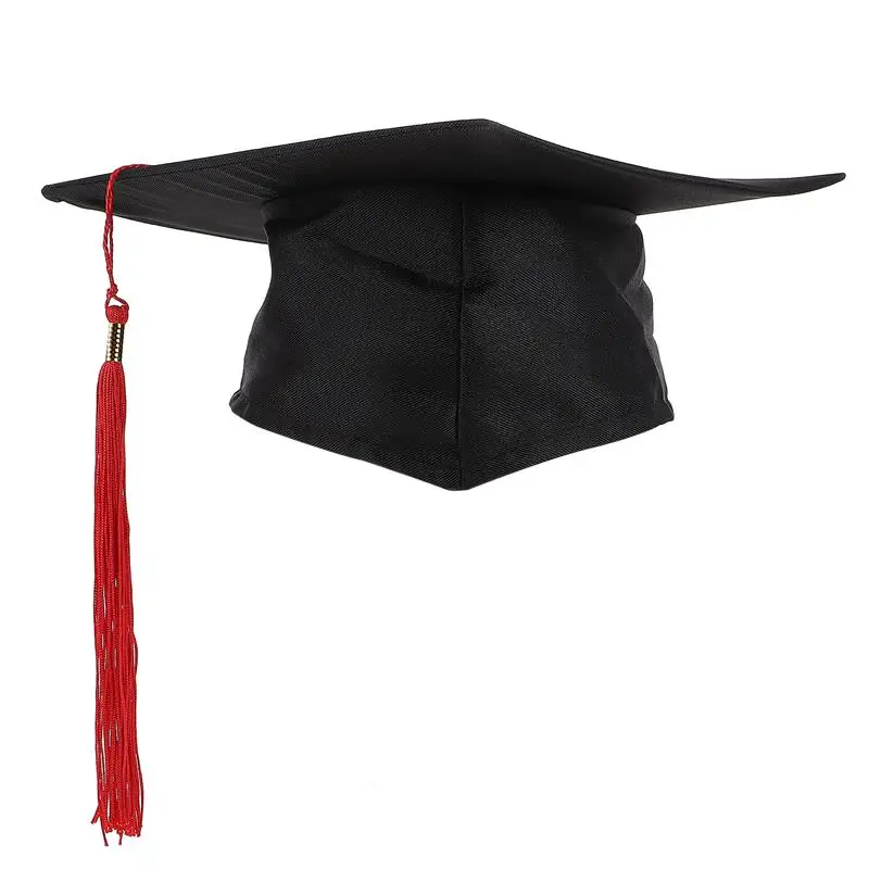 Kids Graduation Caps Children'S Graduation Hat Costume Accessory Doctoral Cap with Red Tassel for Kids Graduation Party image 4