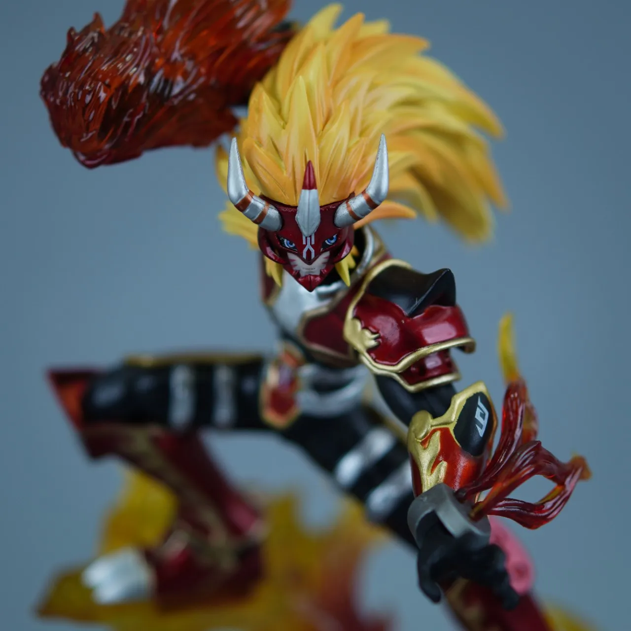 New 26cm Digimon Zombie Fire Beast Doll Figure Animation Peripheral Ornaments The Fighter Of Fire Model Toy Festival Gift