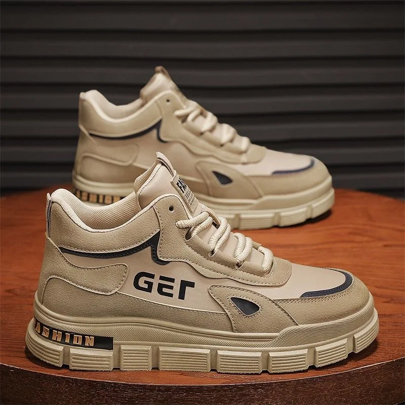 Men's 2025 Fashion Wear-Resistant High Help Work Shoes Mountaineering Labor Protection Leisure Sports Site Work Shoes