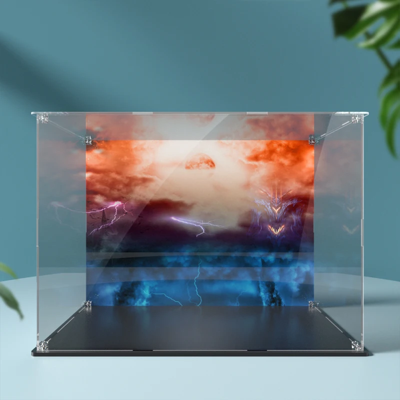 Acrylic Display Box for Lego 75810 The Upside Down Dustproof Clear Display Case Model storage box (Lego Set not Included）
