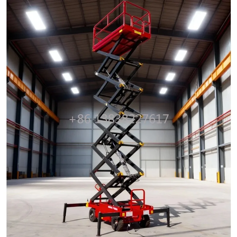 500-1000kg Load Hydraulic Mobile Scissor Lift Table Customizable Lifting Height Aerial Work Platform New view 2