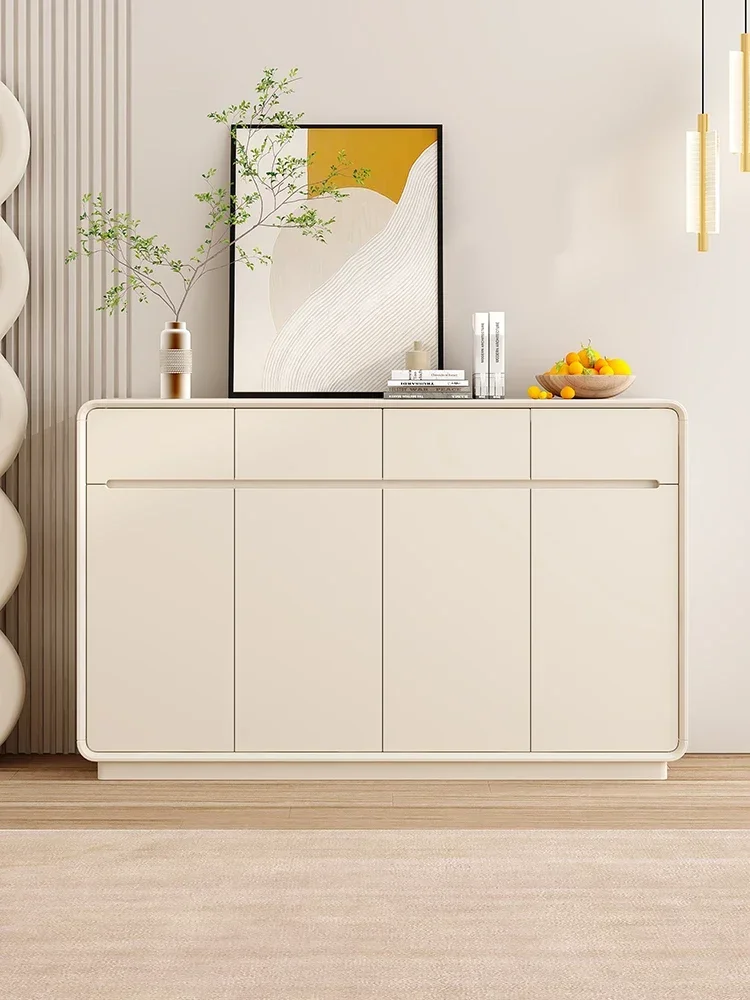 

Light luxury, high-end cream style shoe cabinet, home door, entrance cabinet, modern and simple living room storage cabinet