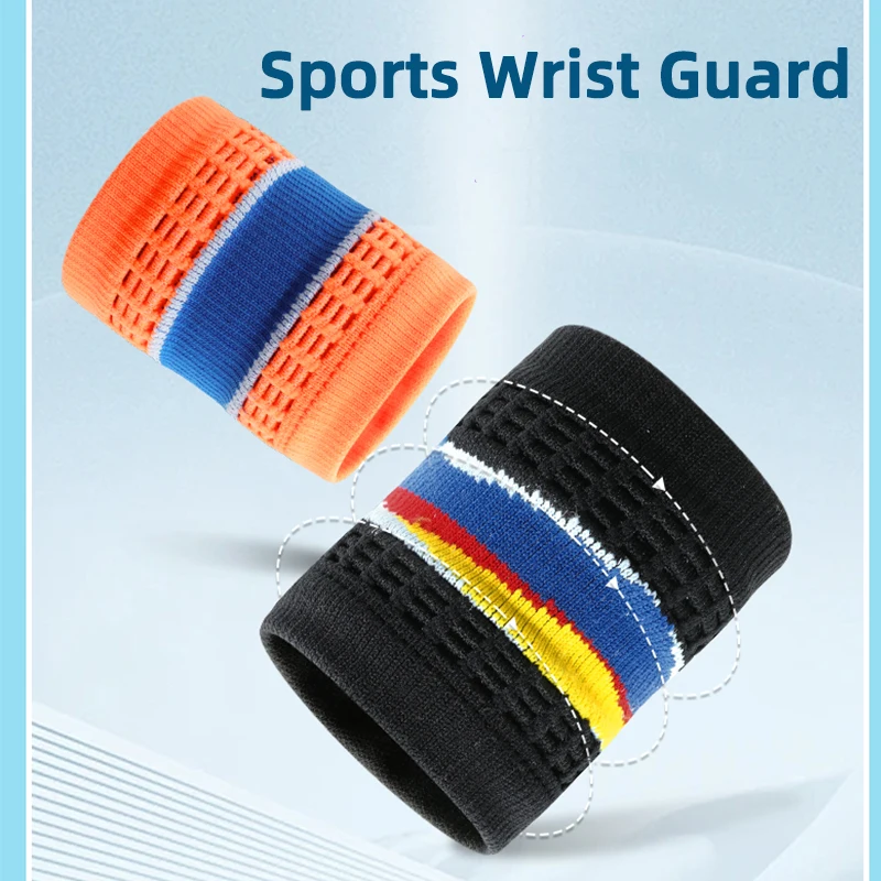 1Pc Wrist Guard Nylon Cotton Unisex Adults Kids Sport Sweat Band Wrist Protector Breathable Gym Tennis Fitness Sweatbands