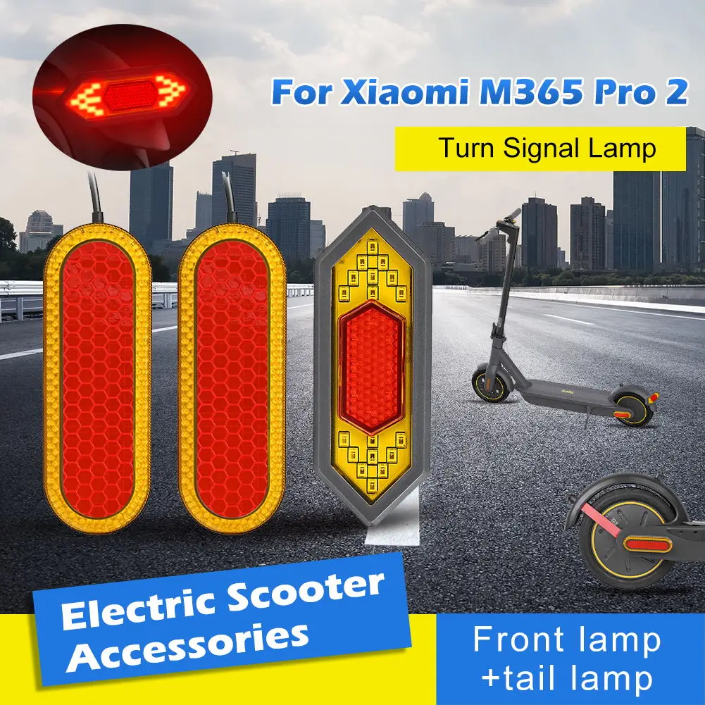 Electric Scooter Accessories Turn Signal Lamps Waterproof Front Rear Lights Reflective Lamp for Xiaomi M365 Pro 2 Scooters Parts