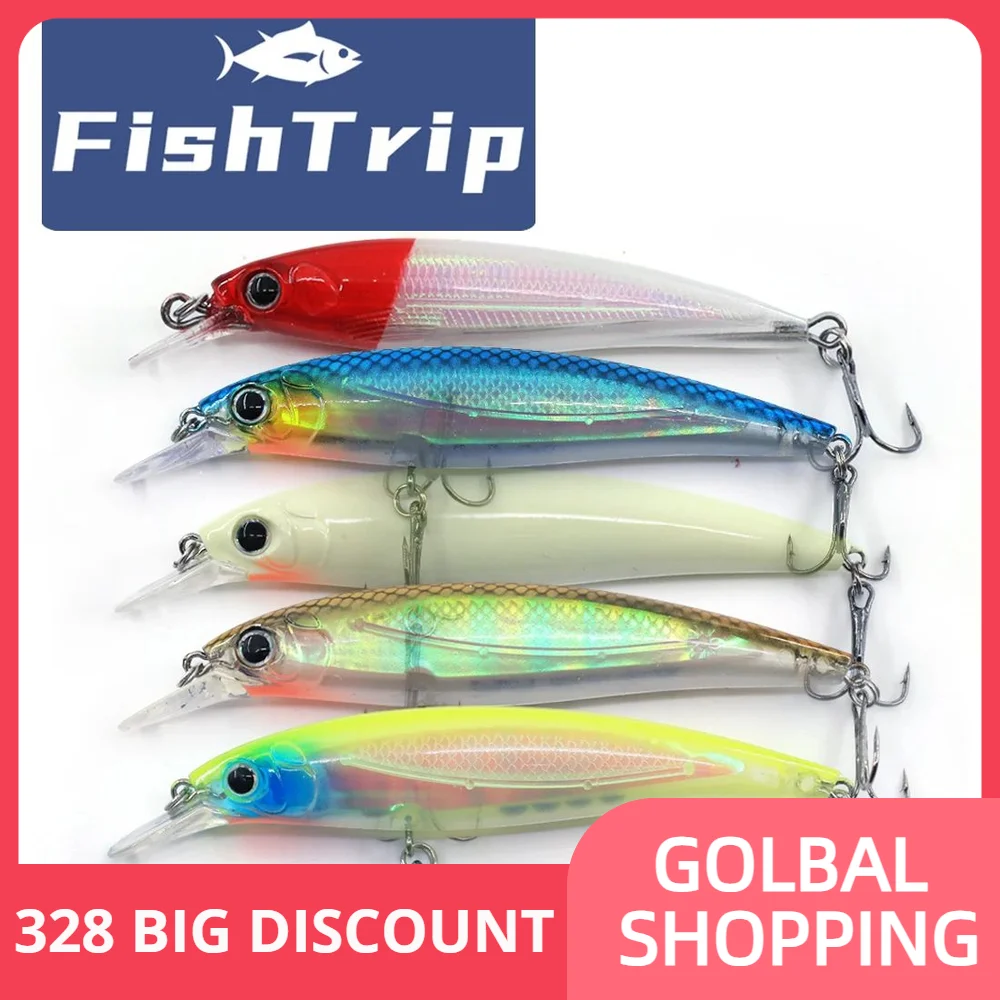 FishTrip Minnow Lure Sinking Lure 9cm~11cm Fishing Lures Hard Bait for Bass, Walleye, Trout, Salmon, Steelhead, Northern Pike