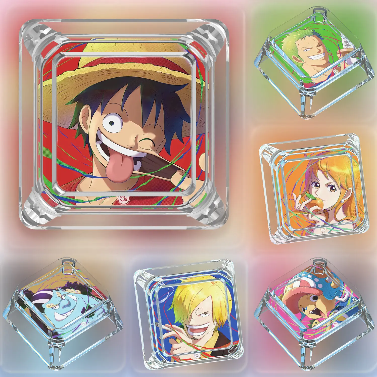 

Механические кейкапы для клавиатуры DIY One Piece Luffy, персонализированные кейкапы Roronoa Zoro для механической клавиатуры с крестообразным креплением, подарок, игрушка