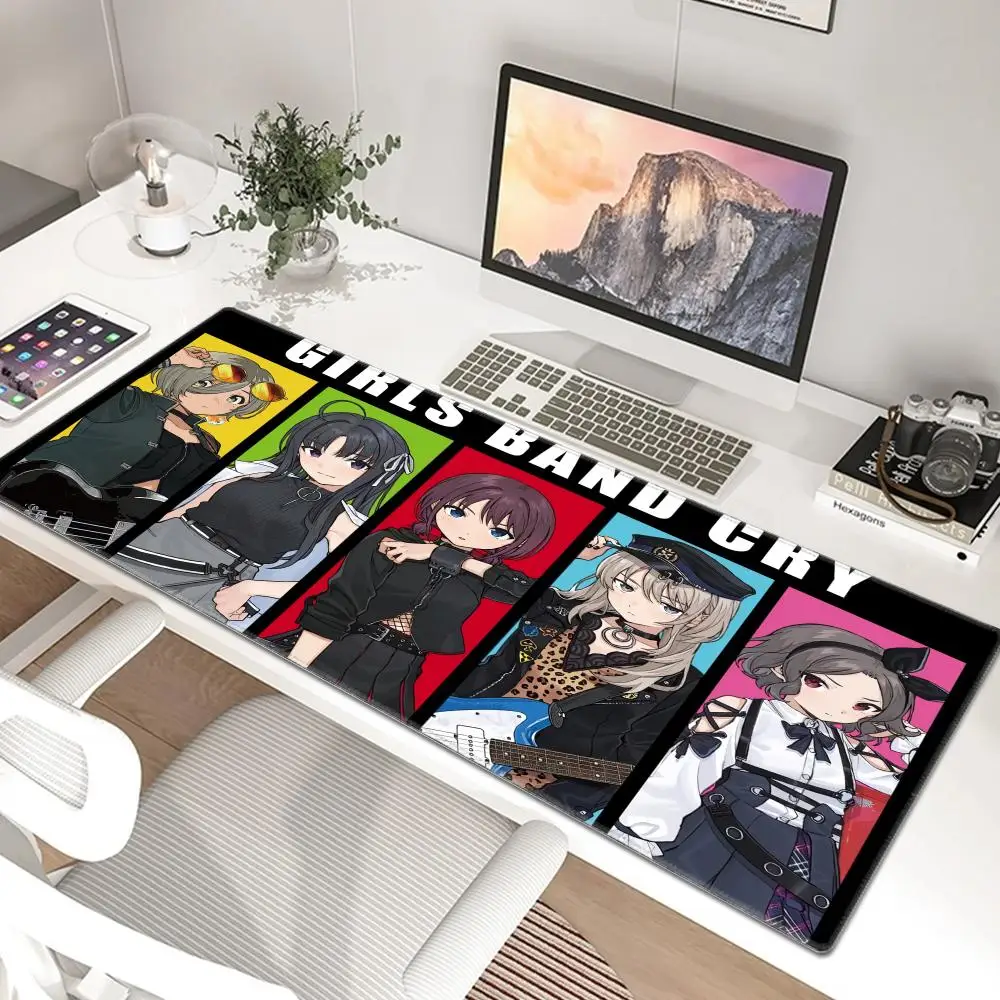 Anime Girls Band Cry Mouse Pad Keyboard Mousepad large 600X300 mm Desk Mat PC Gaming High definition printing Table pad