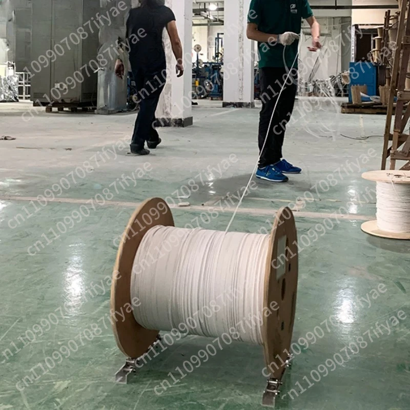 2PCS/Set Portable Horizontal Fiber Optic Cable Spool Holder Stand - Aluminum Alloy Reel Winder w/ Magnetic Storage 150KG Load