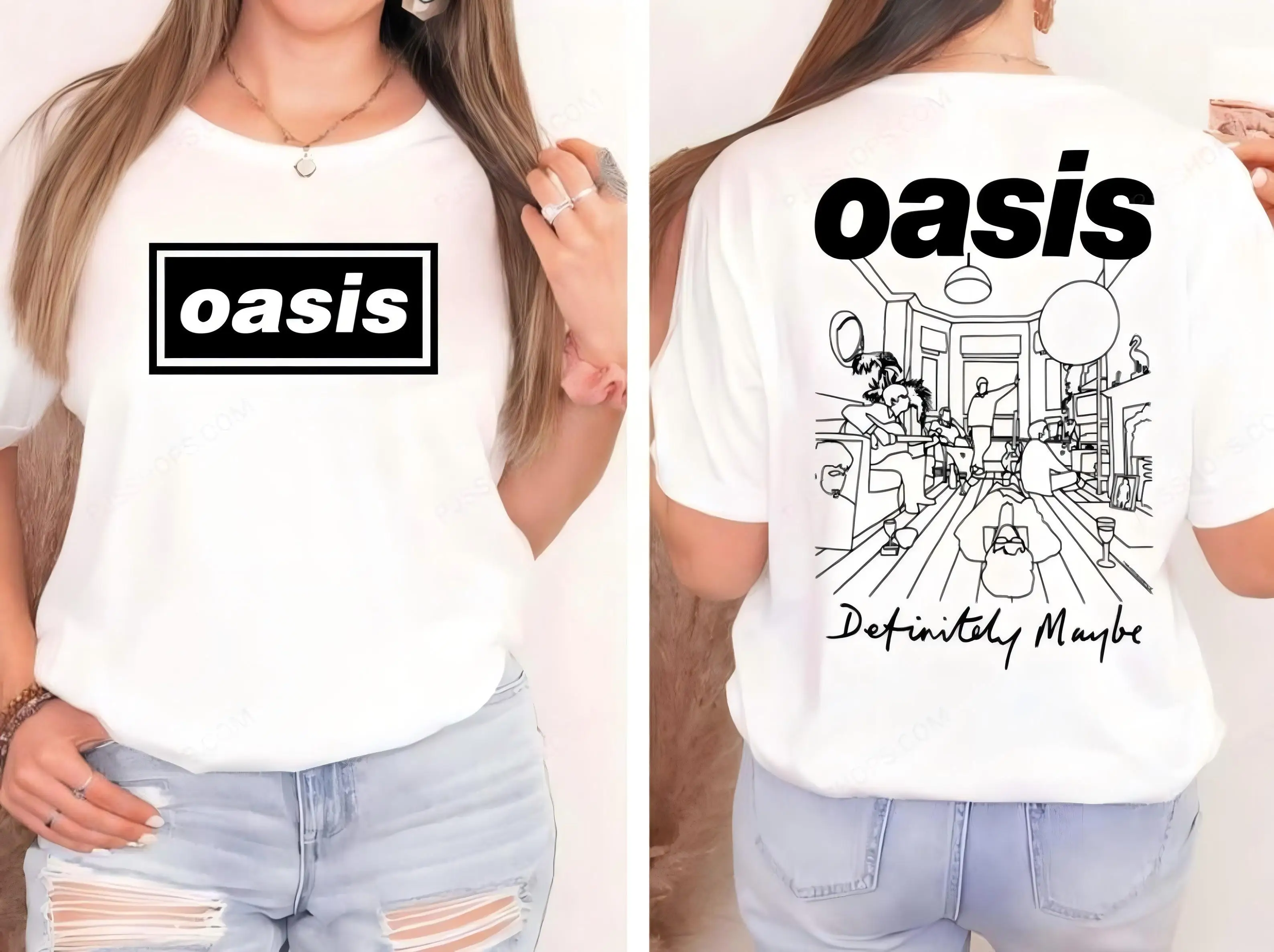 T-Shirt Oasis Live 2025 on Tour Liam & Noel Gallagher Günstiges Material Polyester Kurzarm Mode Unisex Rock Band Camisetas