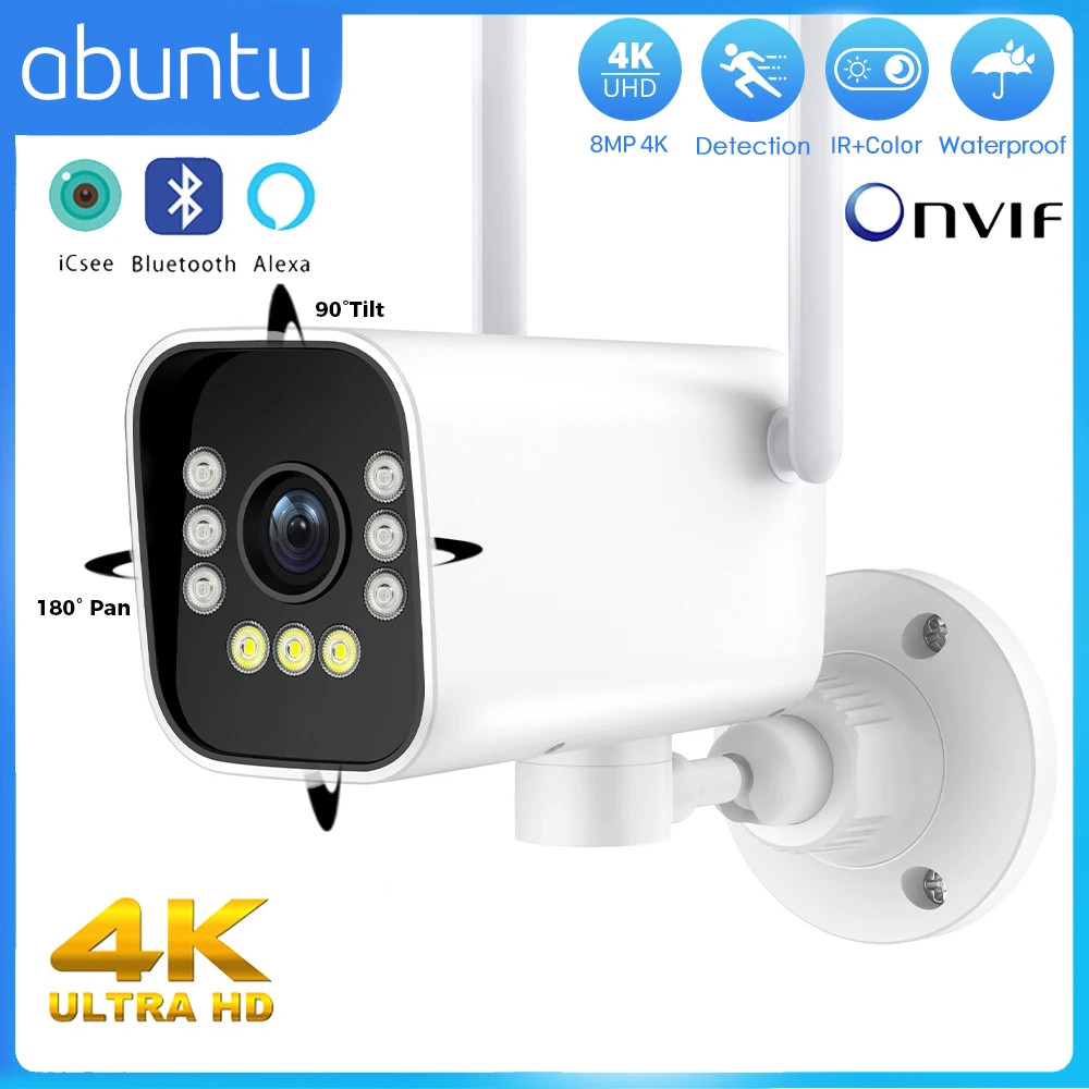 

8MP 4K PTZ Wifi Camera Bullet 5X Digital Zoom IP Camera H.265 Waterproof Outdoor Auto Tracking CCTV Surveillance Camera Security