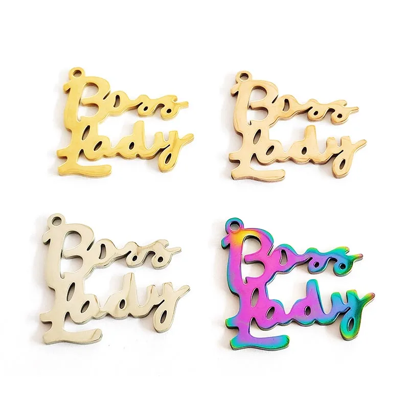 

20pcs Bos- Lady Stainless steel Mixed Letter Charms Fit for Bracelet Bangle DIY Jewelry Making SSC030