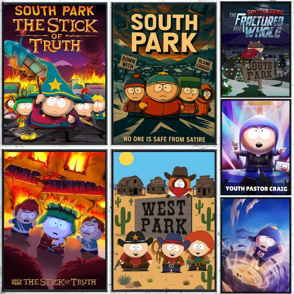 South Park Funny Cartoon Decor Poster HD Waterproof Wall Decal for Study, Living Room & Garage, DIY Great Gift for Fans