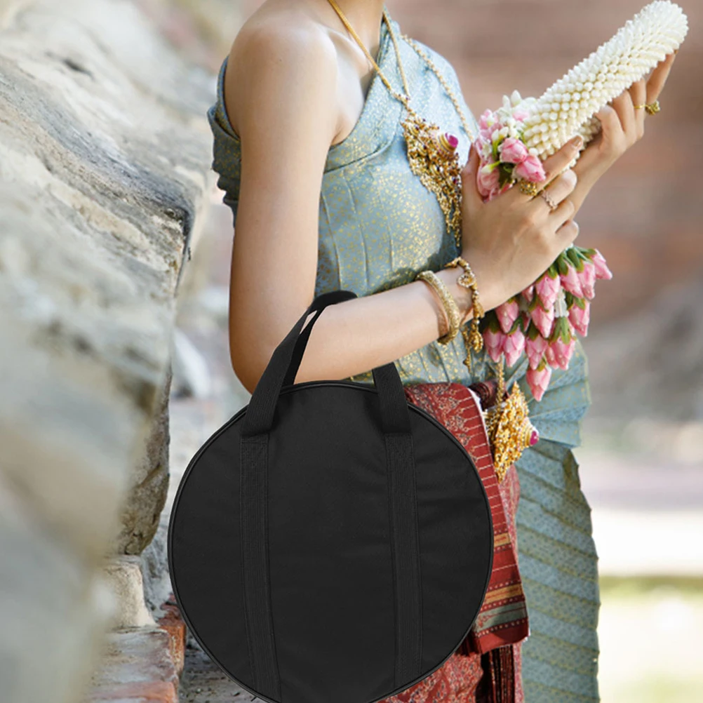 

2 Pcs Gong Bag Cymbal Holder Single Layer Drum and Bags Black Protective Accessories