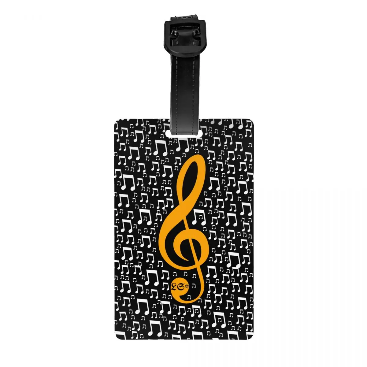 Music Festival Musical Note Luggage Tag Travel Bag Suitcase Privacy Cover ID Label