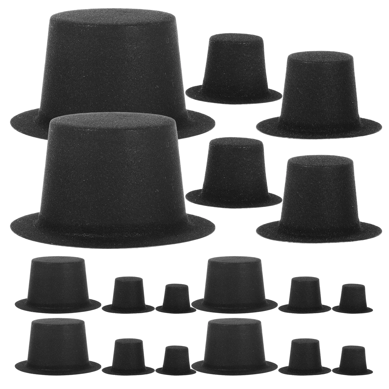 

60Pcs Mini Hats Christmas Snowman Design Elegant Craft Caps for Photography Props Delicate Tiny Hat Replacement Supply