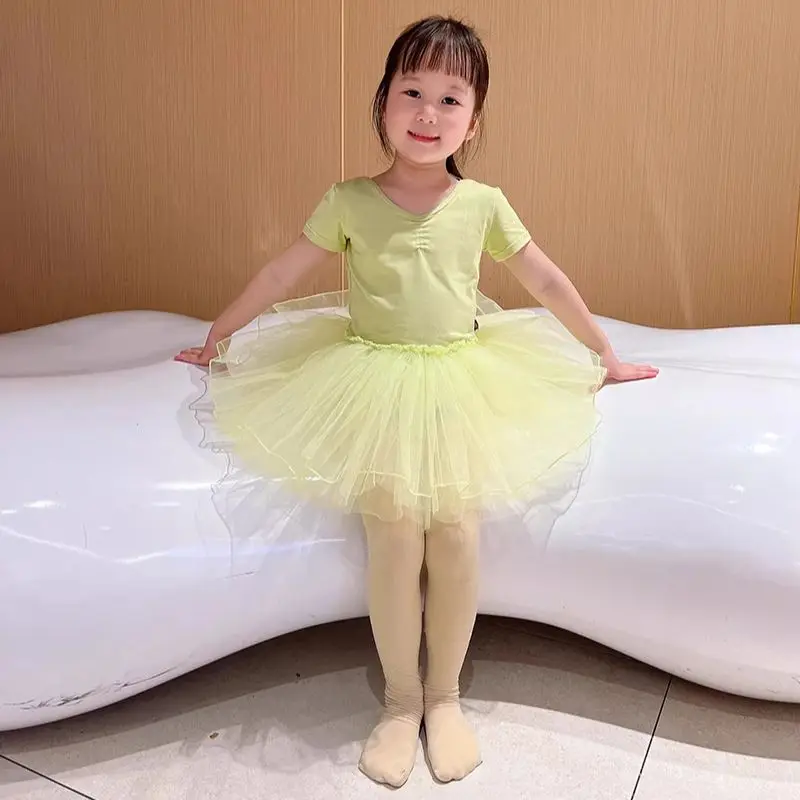 

Kids Dancewear Sleeveless/Long Sleeved Practice Costume for Girls + Toddler Ballet Skirt Set (Yoga/Art Exam) 2-piece set