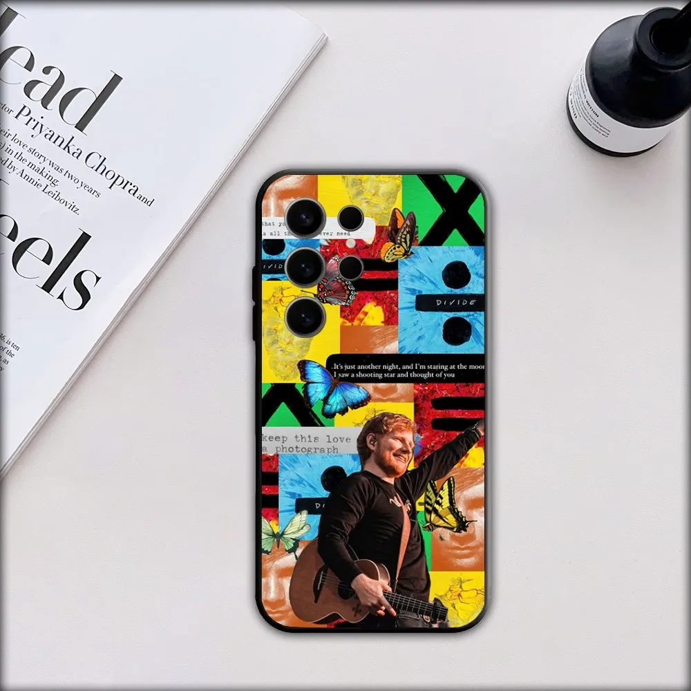 Singer E-Ed S-Sheeran Phone Case For Samsung S21,S22,S23,S24,S30,Ultra,S20,S30,Plus,S21 Fe,Note20 5G black Cover