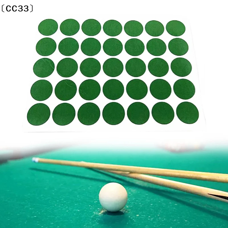 

2 листа зеленых круглых самоклеящихся наклеек для ремонта сукна бильярдного стола, набор для ремонта сукна для снукера, наклейки для бильярдного стола [CC33]
