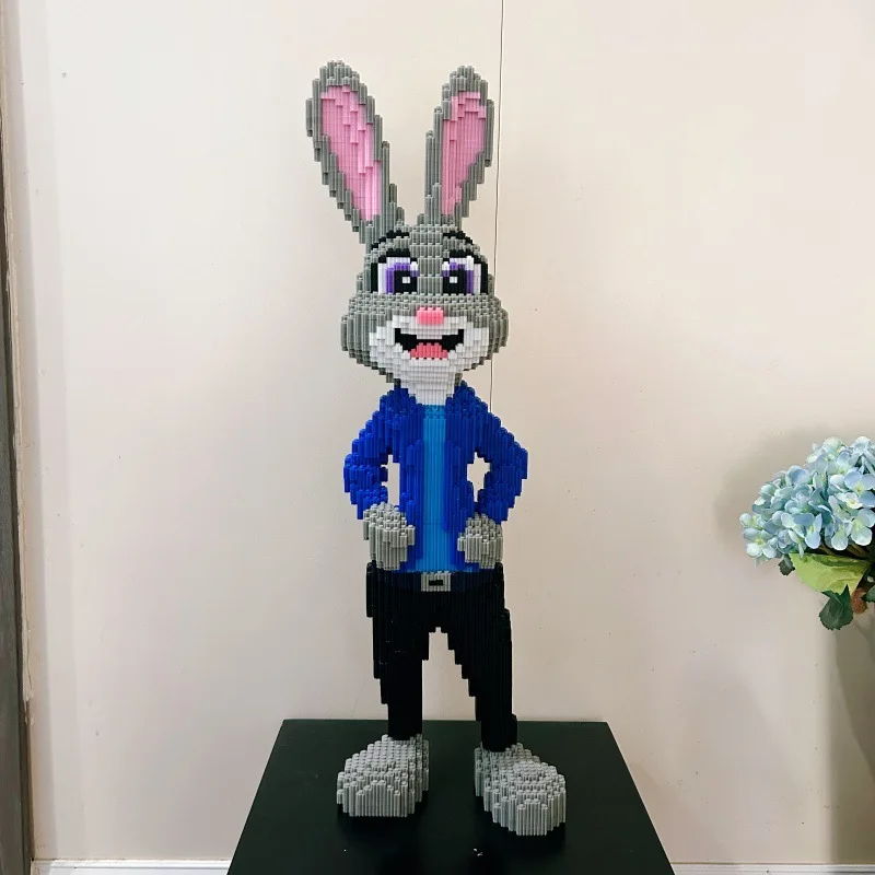 

66cm Super Large Nick and Judy Building Blocks Crazy Animal City 3D Puzzle Assembly Toy Children's Gift Ornament