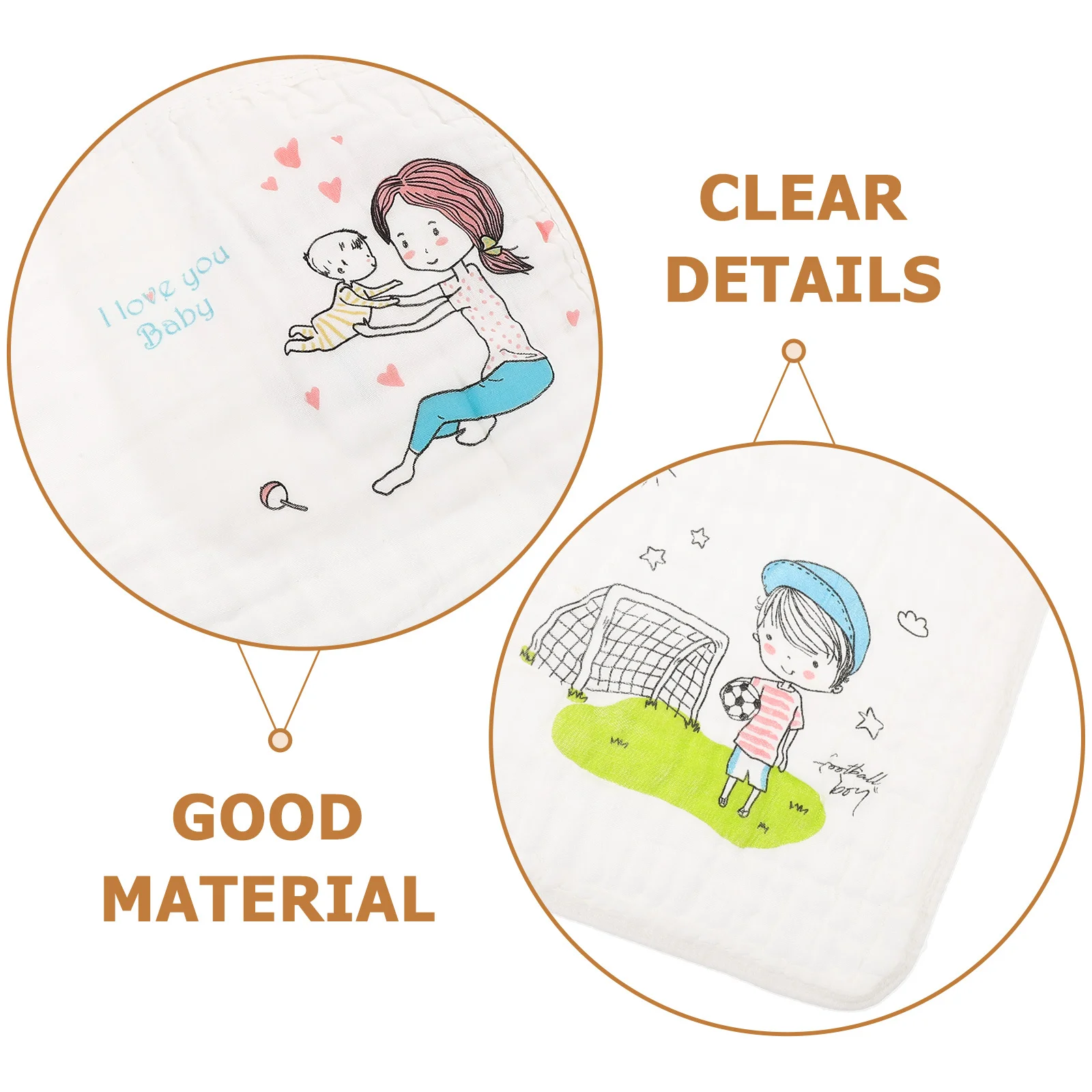 

3pcs Baby Saliva Towels Cotton Washcloths For Newborn Toddler Drool Face Wiping Absorbent Reusable Infant Square Towels