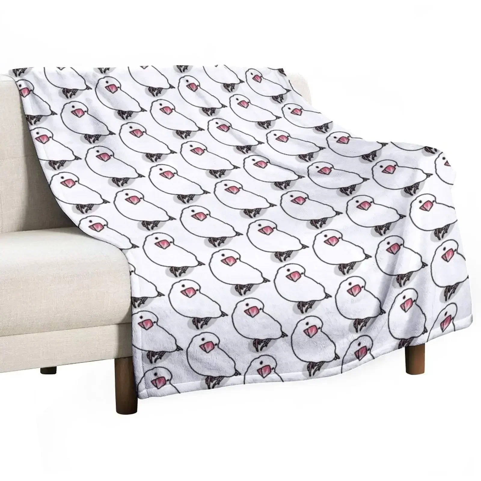 

Cute White Java Sparrow Throw Blanket Kid'S Heavy Blankets