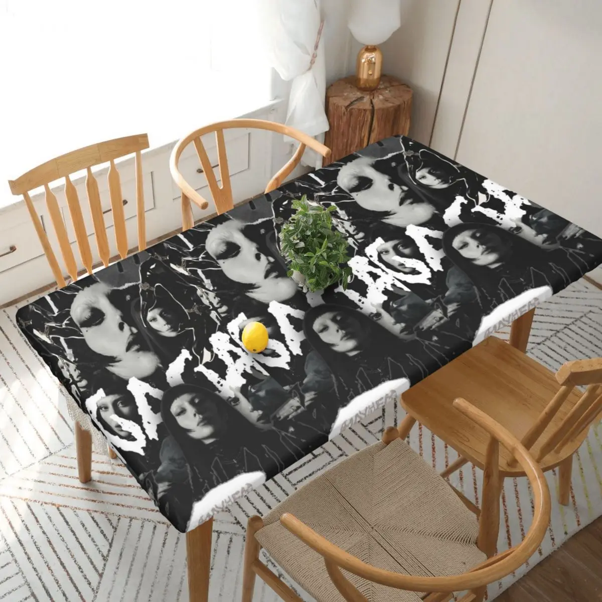Lady Gaga Mayhem Album Customized Rectangular Tablecloth Waterproof Table Cover for Dining Events Table Cloth