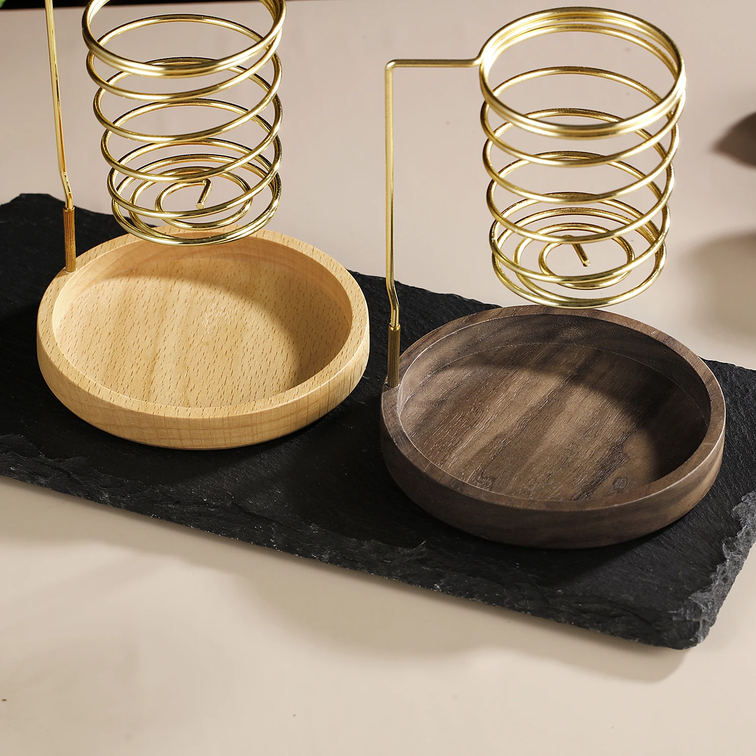 Metall-Räucherstäbchenhalter mit Glas-Ascheauffangschale für Meditation, Yoga und Spa – Detail 6
