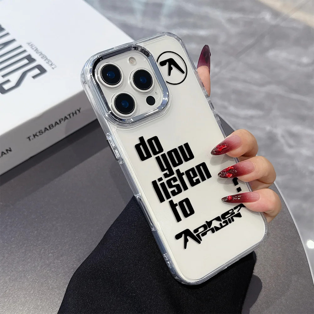 Aphex Twin Phone Case For iPhone 17 16e 16 15 14 13 12 11 mini Pro Max X XR XSMAX 8 7 Air Plus Transparent Soft Cover - náhled 2