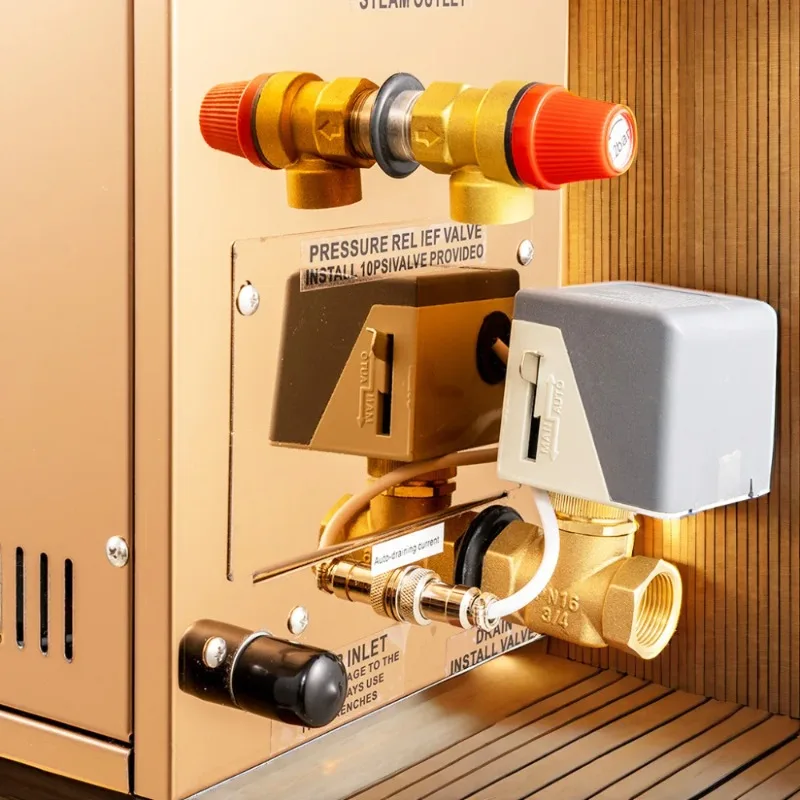 Home Wet Steam Bath Electric Sauna with Computer Control Panel Acrylic Essential Oil Diffuser for Hotel Bathroom Use