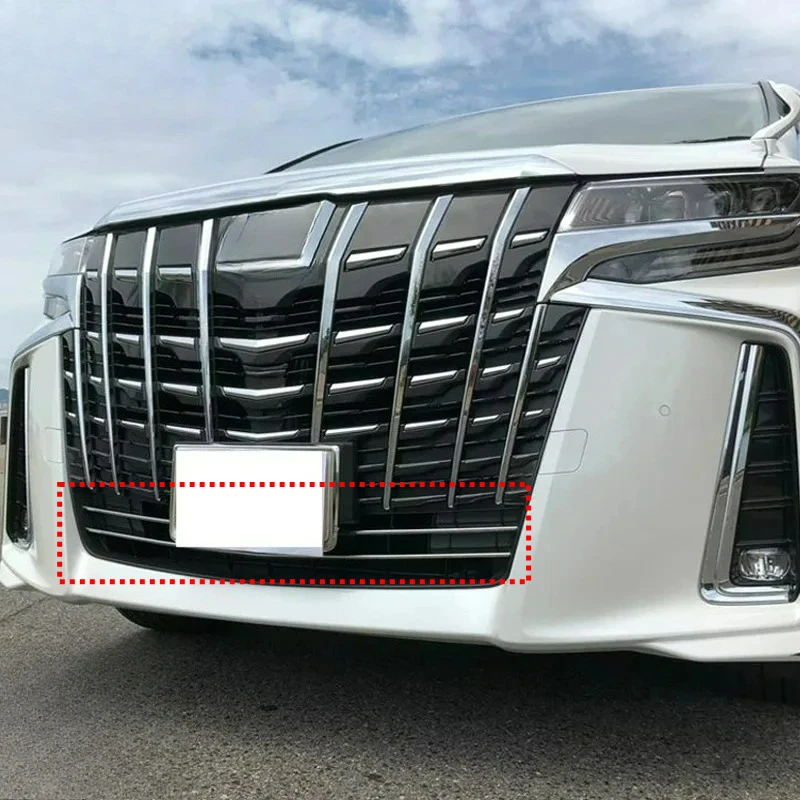 

Car Front Bumper Lower Grille trim For Toyota Alphard Vellfire 2016 2017 2018 2019 2020 Grill Engine Auto Exterior Accessories
