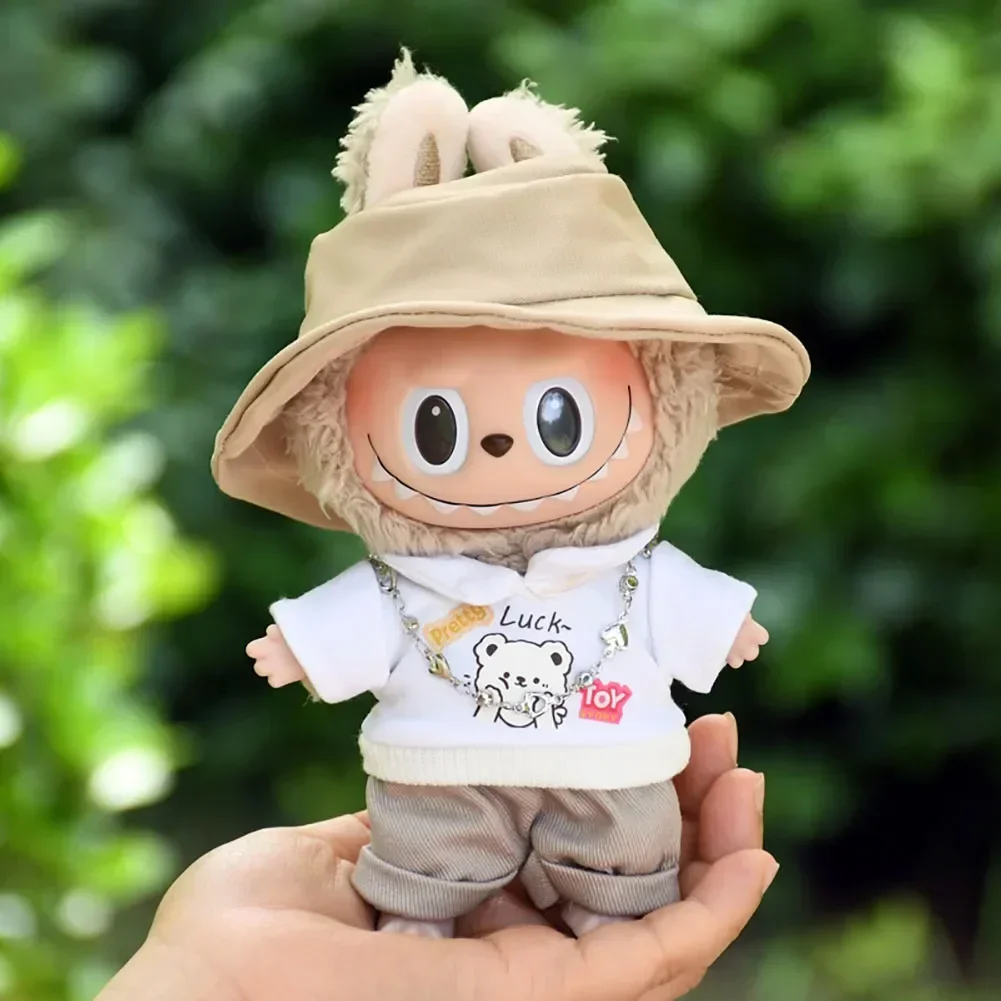 Mini ropa de muñeca de peluche de 17cm, accesorios de atuendo para muñecas de ídolo Kpop Exo Labubu de Corea, conjunto de ropa moderna, regalo para niños