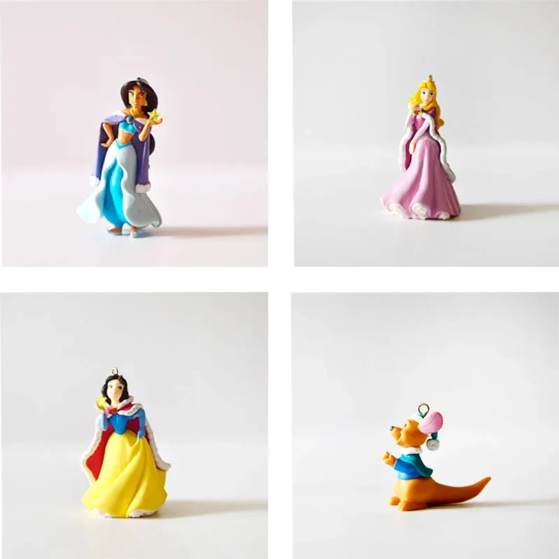 

Snow White Cinderella Aurora Jasmine Action Figures Cute Model Toy Christmases Pendant Model Collection Decorations