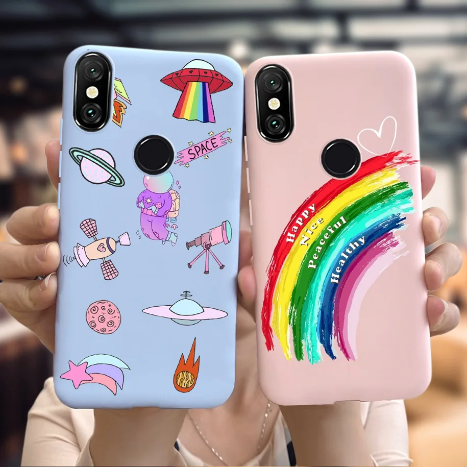 Dành Cho Xiaomi Redmi Note 6 Pro Ốp Lưng Thời Trang Bé Gái Xinh Xắn Sơn Mềm Điện Thoại TPU Dành Cho Nồi Cơm Điện Từ Redmi Note 6 pro Redmi 6 Pro Fundas