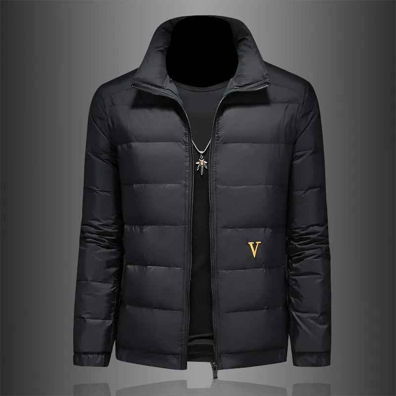 

Новая мужская зимняя утепленная куртка-пуховик 2024 с вышивкой, повседневная, модная, больших размеров, стеганая, с наполнителем из пуха, верхняя одежда