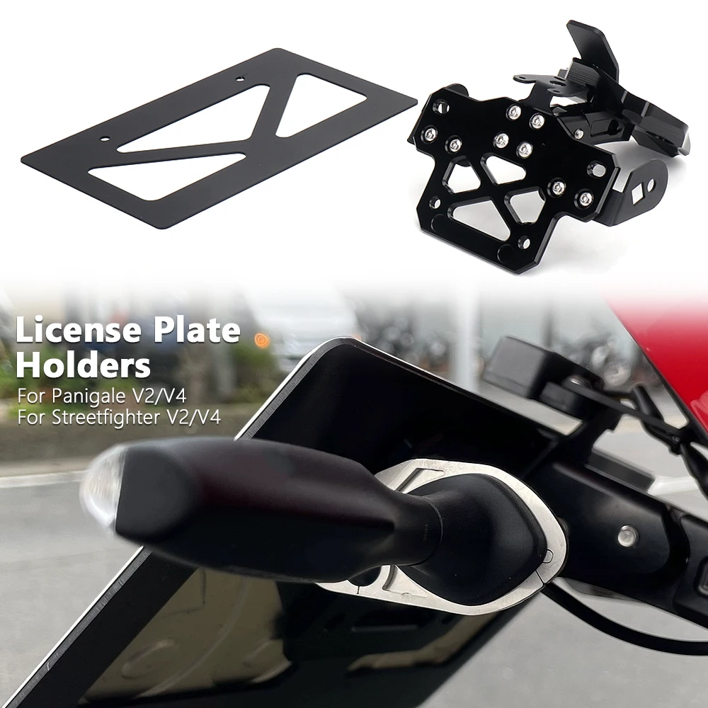 

New For Ducati Panigale V2 V4 Streetfighter V4 V2 Motorcycle License Plate Holder Fender Eliminator Registration Bracket Kit