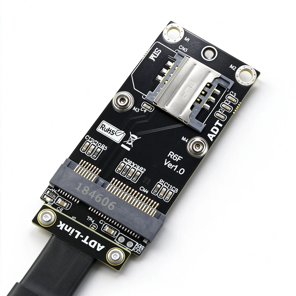 Mini PCIe MPCIe Extension Cable PCIe 3.0 Gen3 X1 8Gbps Riser Adapter Card for WiFi Wireless Network Card, Custom Length 3-100cm