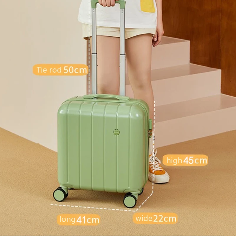 18 Inch Travel Suitcase Universal Wheel Trolley Suitcase Carry-on Mini Password Case Boarding Cabin Rolling Luggage Bag