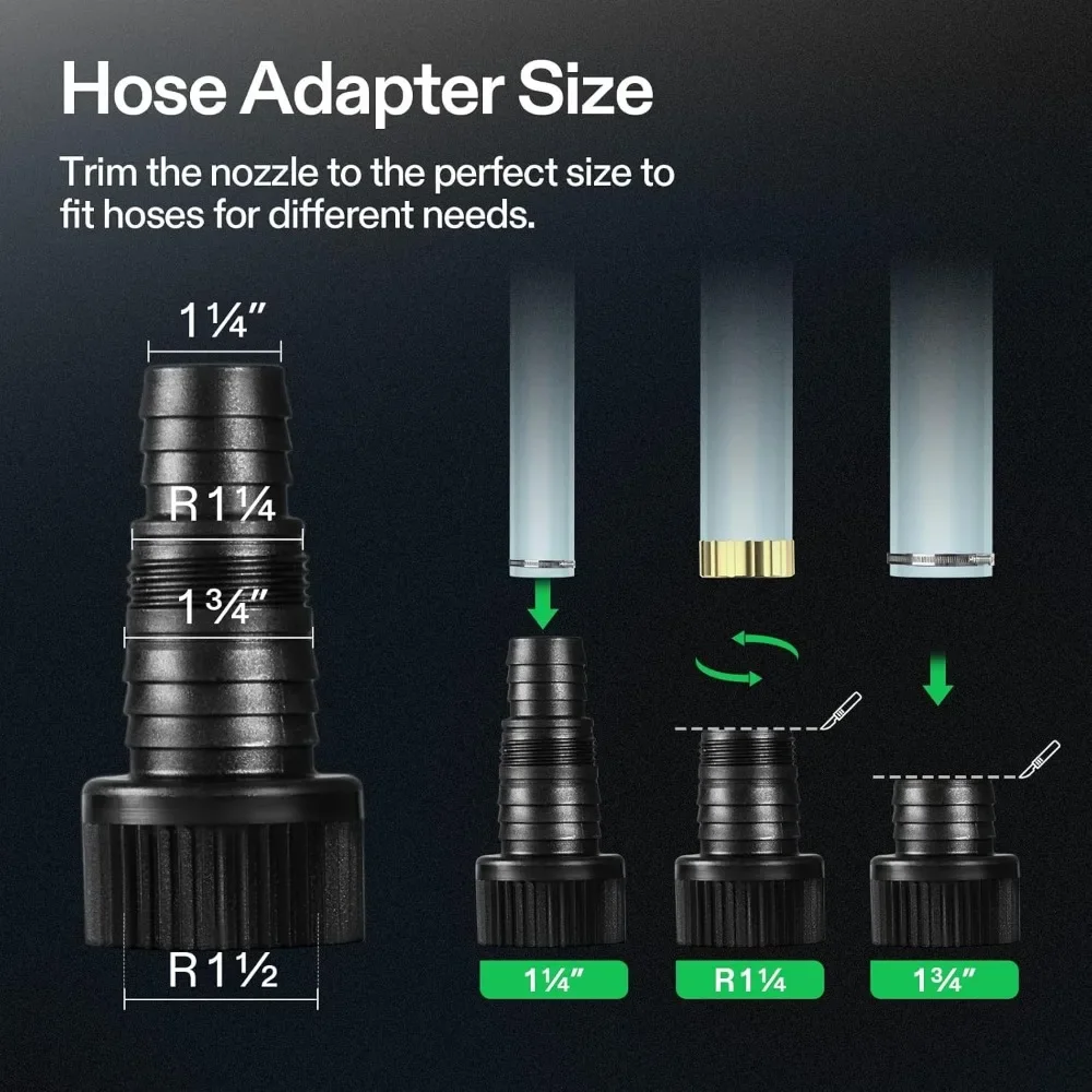 Pompa ad acqua sommergibile personalizzabile da 5300 GPH, pompa per laghetto da 310 W, pompa per acquario ultra silenziosa con 20 piedi. Altezza di sollevamento per laghetto Waterfal